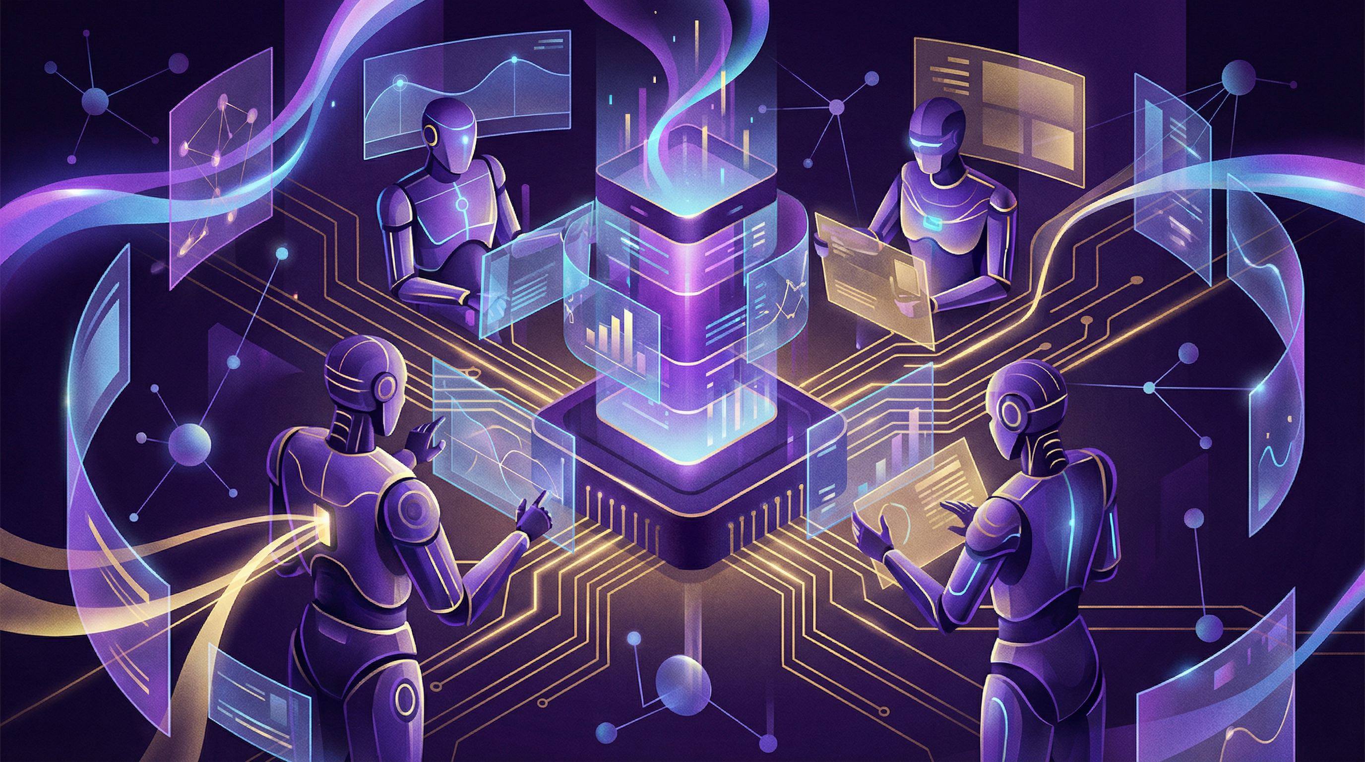 Agentic AI concepto futurista